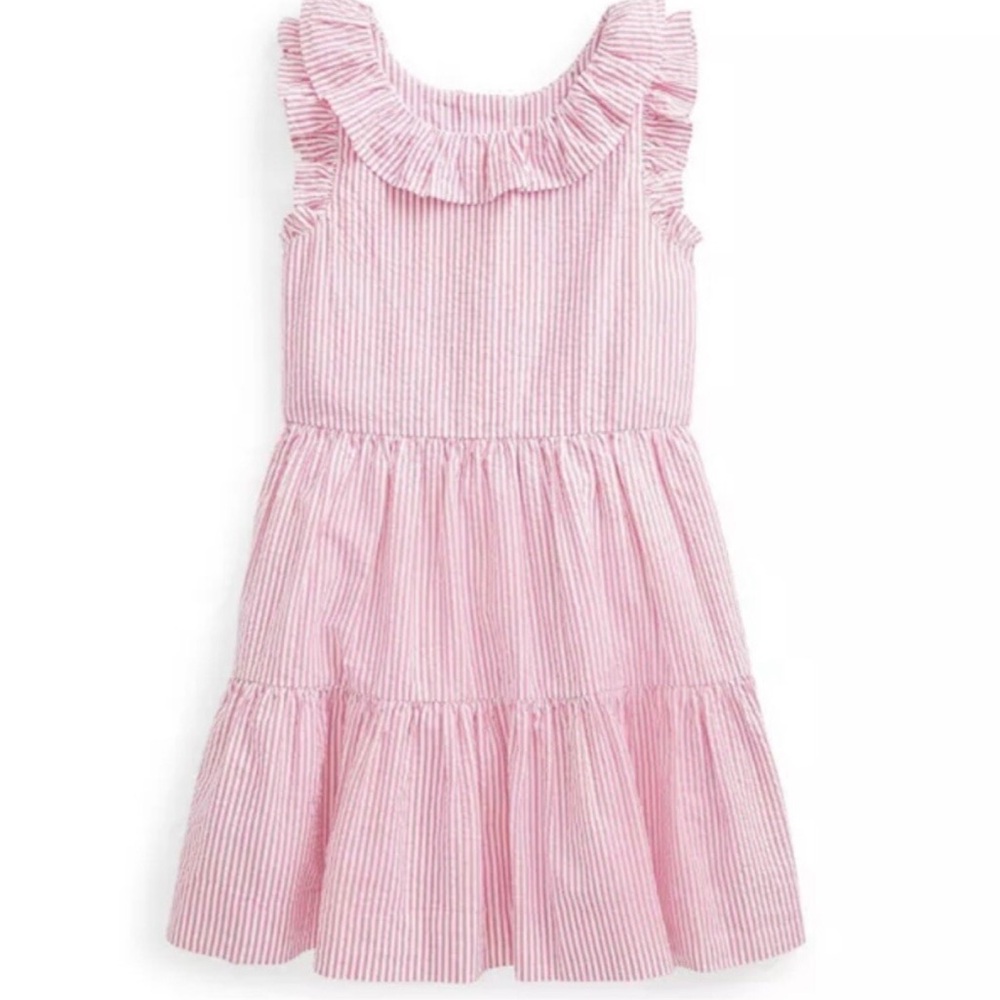 Polo Ralph Lauren Pink Striped seersucker dress  3t